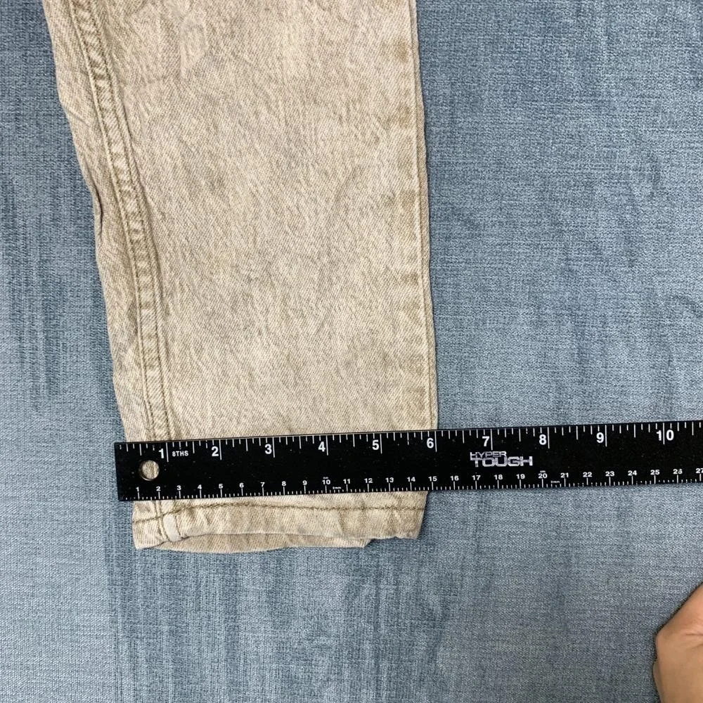 Levi's 512 Jeans Mens 31x30 Beige Denim Cotton Slim Fit Mid Rise Tapered Leg